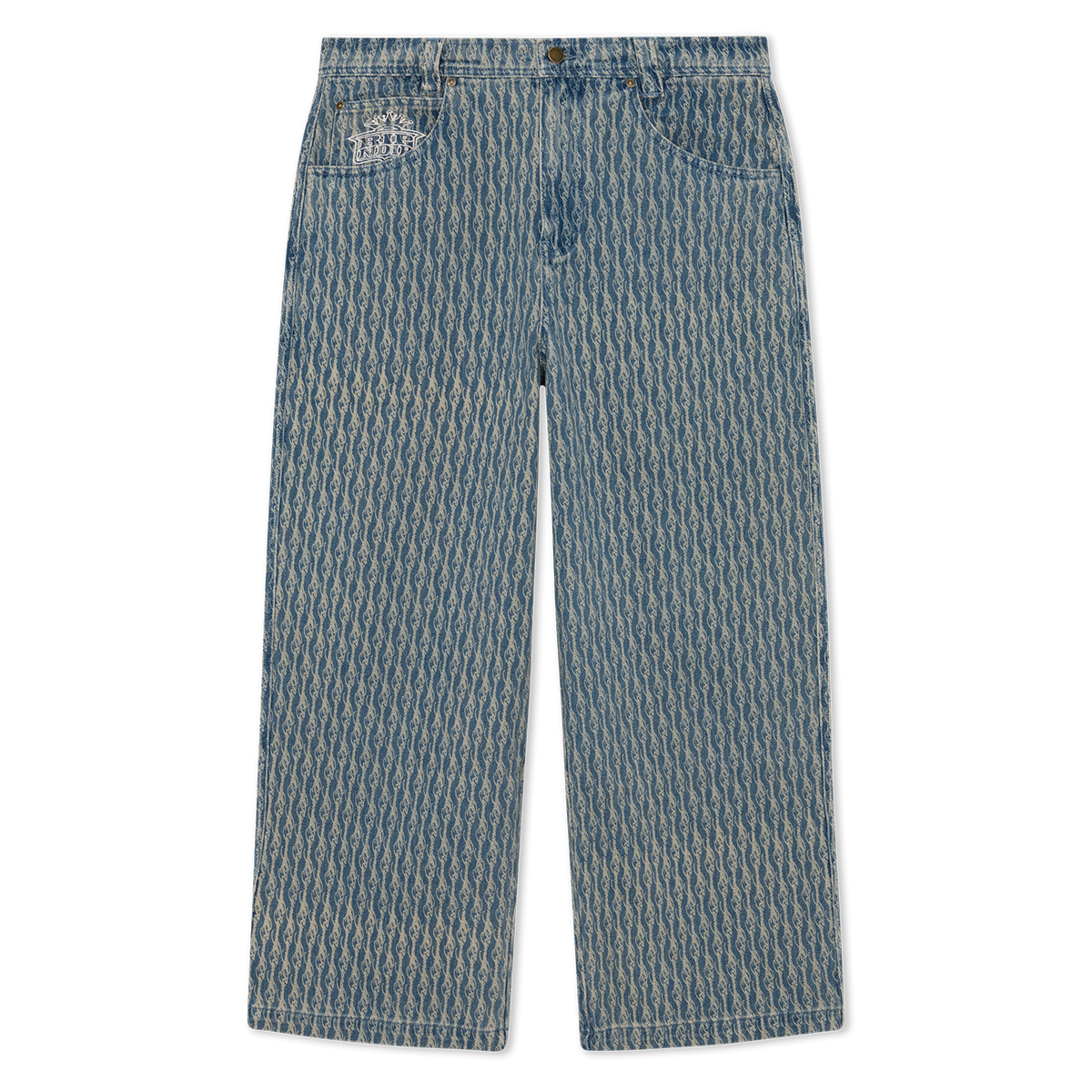 Western Roads Wide Fit Pants (Meidum Wash)