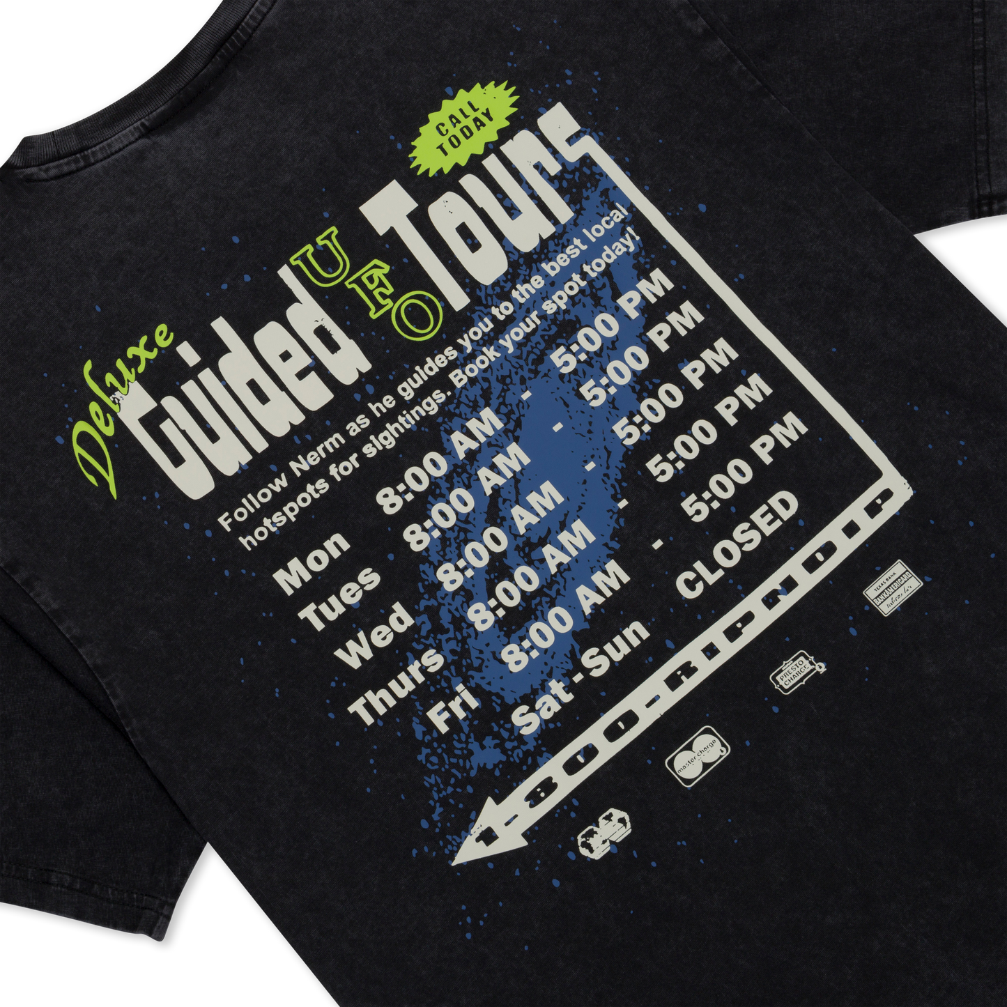 UFO Tours Tee (Black Vintage Wash)