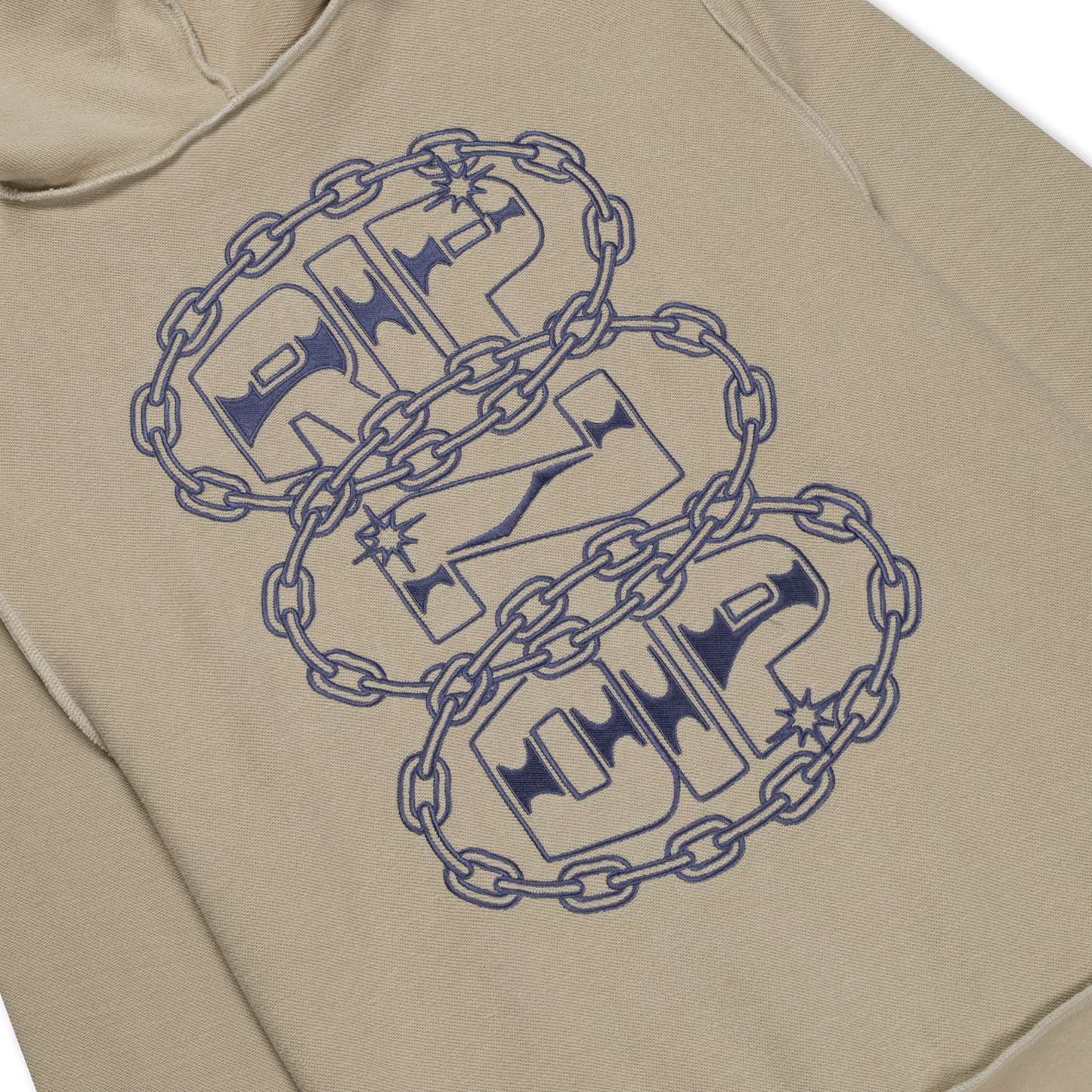 Linked Up Reverse Stitched Hoodie (Khaki)