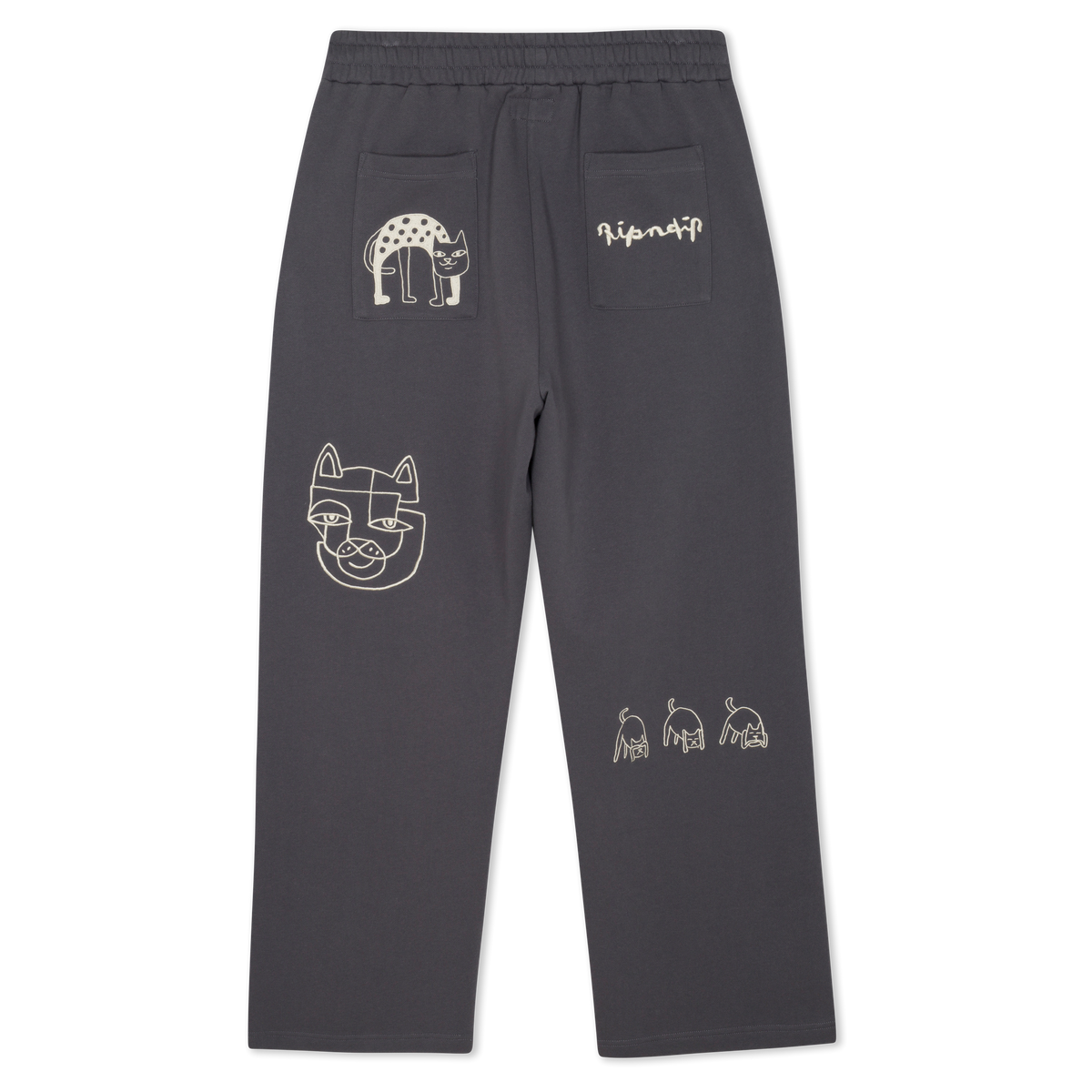 Blonded Straight Leg Sweatpants (Charcoal)