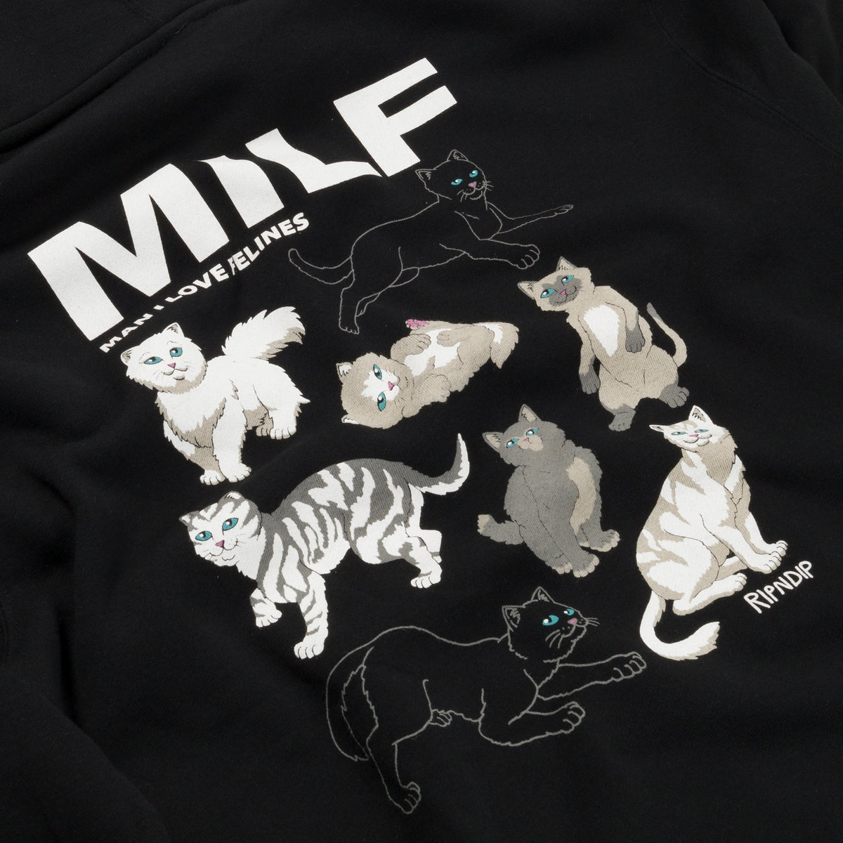 Man I Love Felines Hoodie (Black)