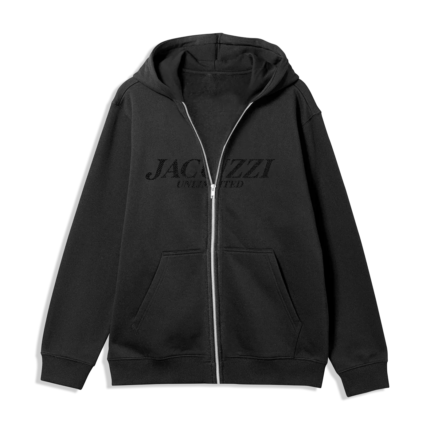 Jacuzzi Flavor Embroidered Black Zip Hooded Sweatshirt