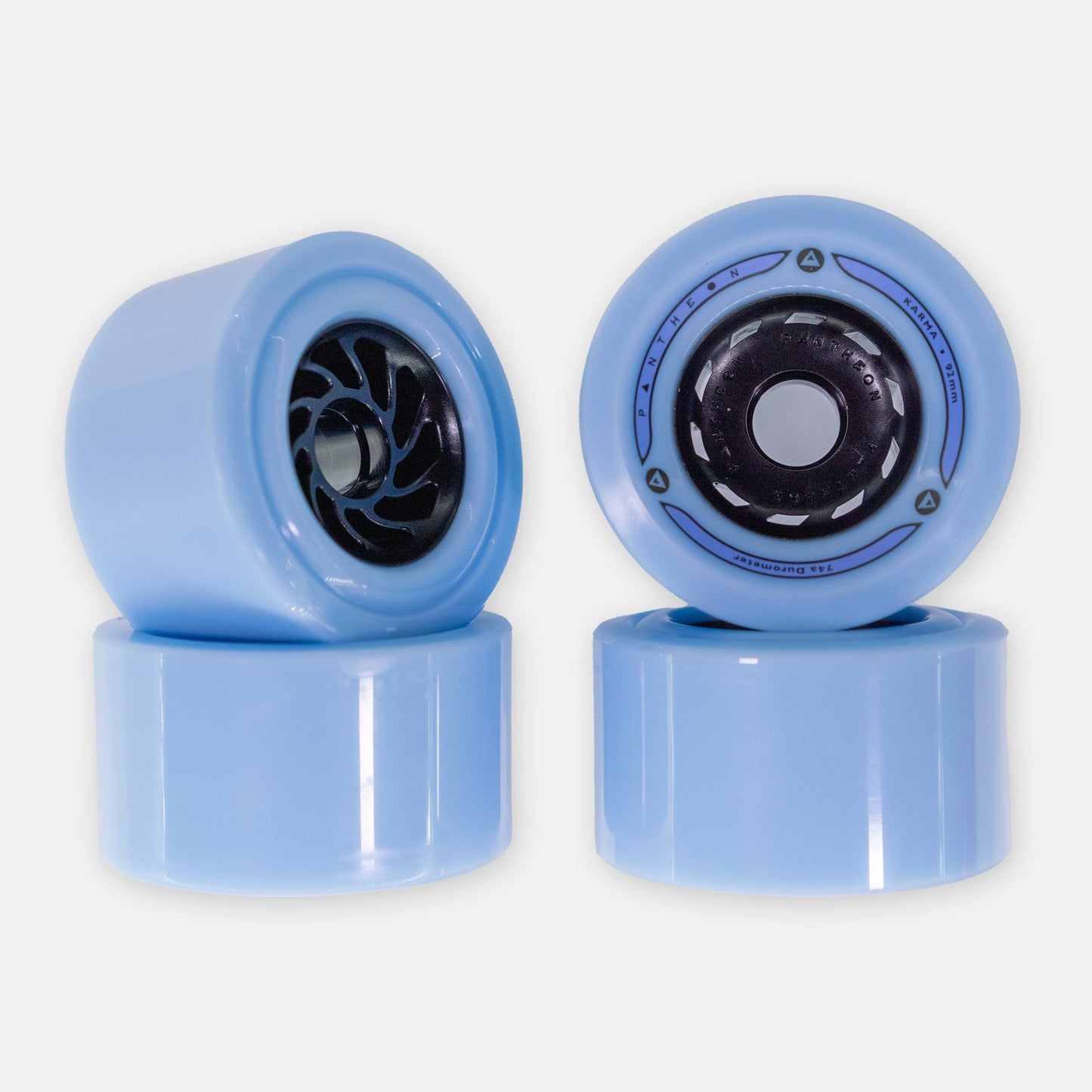 Pantheon Karma 92mm 74a Wheels - Blue (Set of 4) - Bow Shock Marketplace
