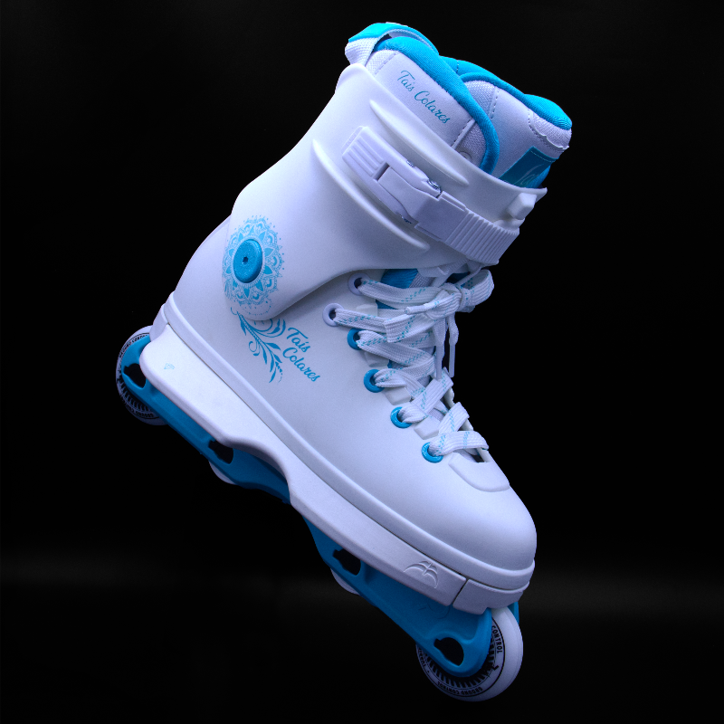 Razors Loca x Tais Colares Pro Aggressive Inline Skate - White - Bow Shock Marketplace