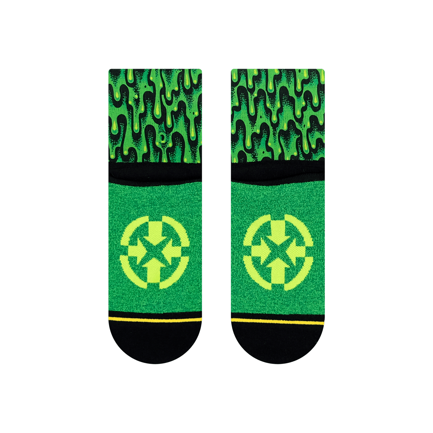 Slime Quarter Crew Socks With Art By Jimbo Phillips