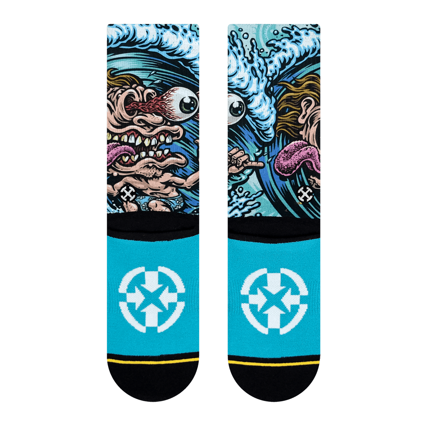 Surf Freak Crew Socks Art By Jimbo Phillips