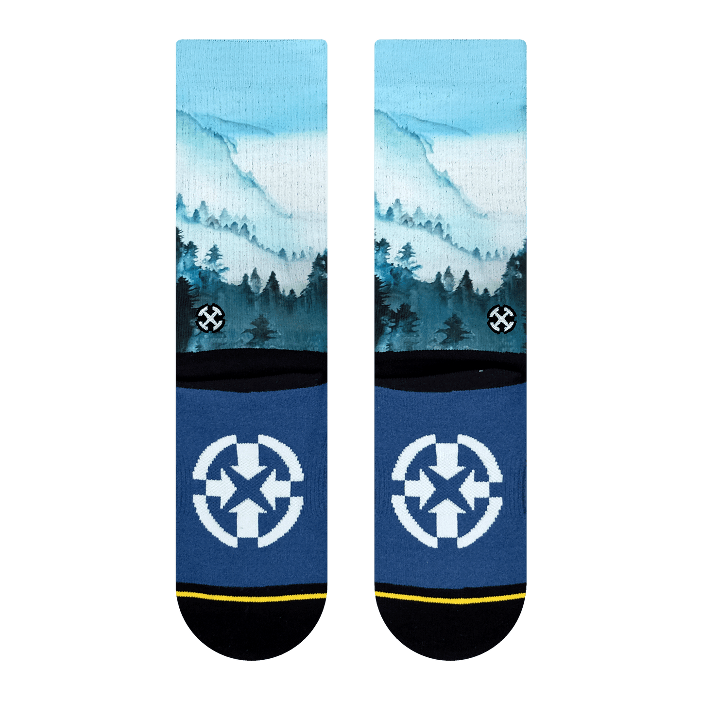 Big Sur Mist Crew Socks with Art by Maia Negre