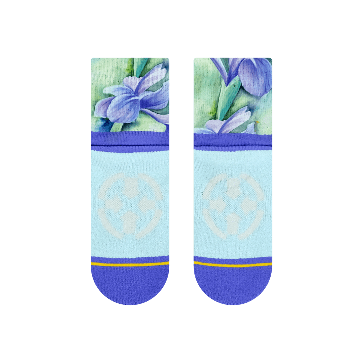 Irises Women's Quarter Crew Socks With Art By Maia Negre