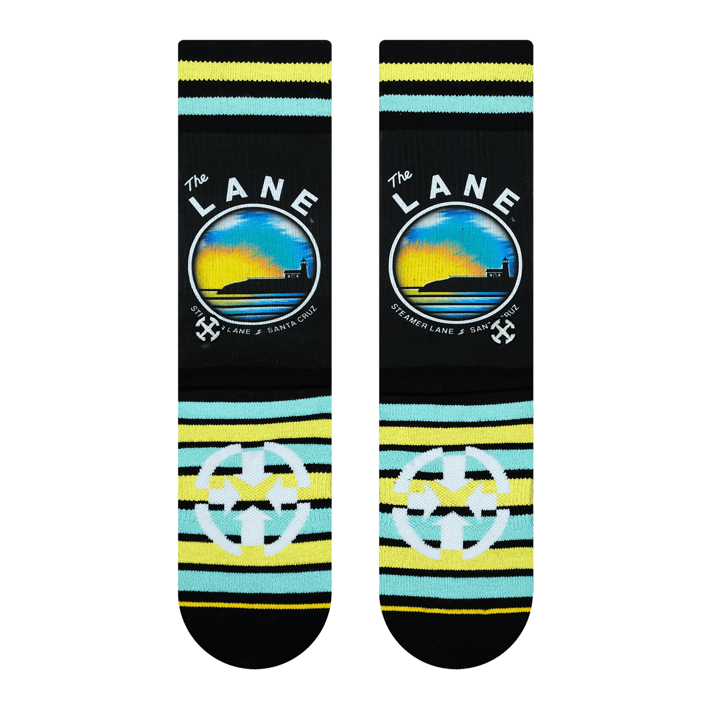 Slidertown The Lane Blue Sky Crew Socks