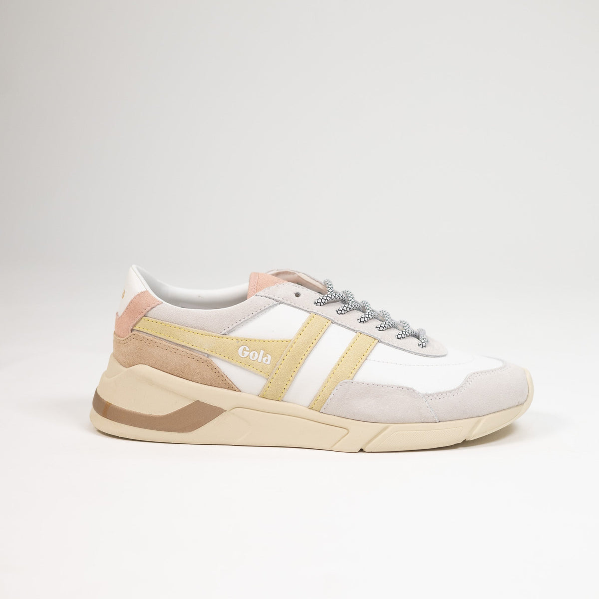 Gola Classics Women's Eclipse Pure Sneakers - White/Lemon/Pearl Pink