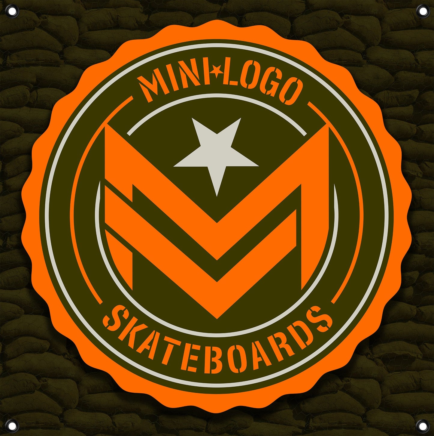 Mini Logo Chevron Banner “2” 30X30