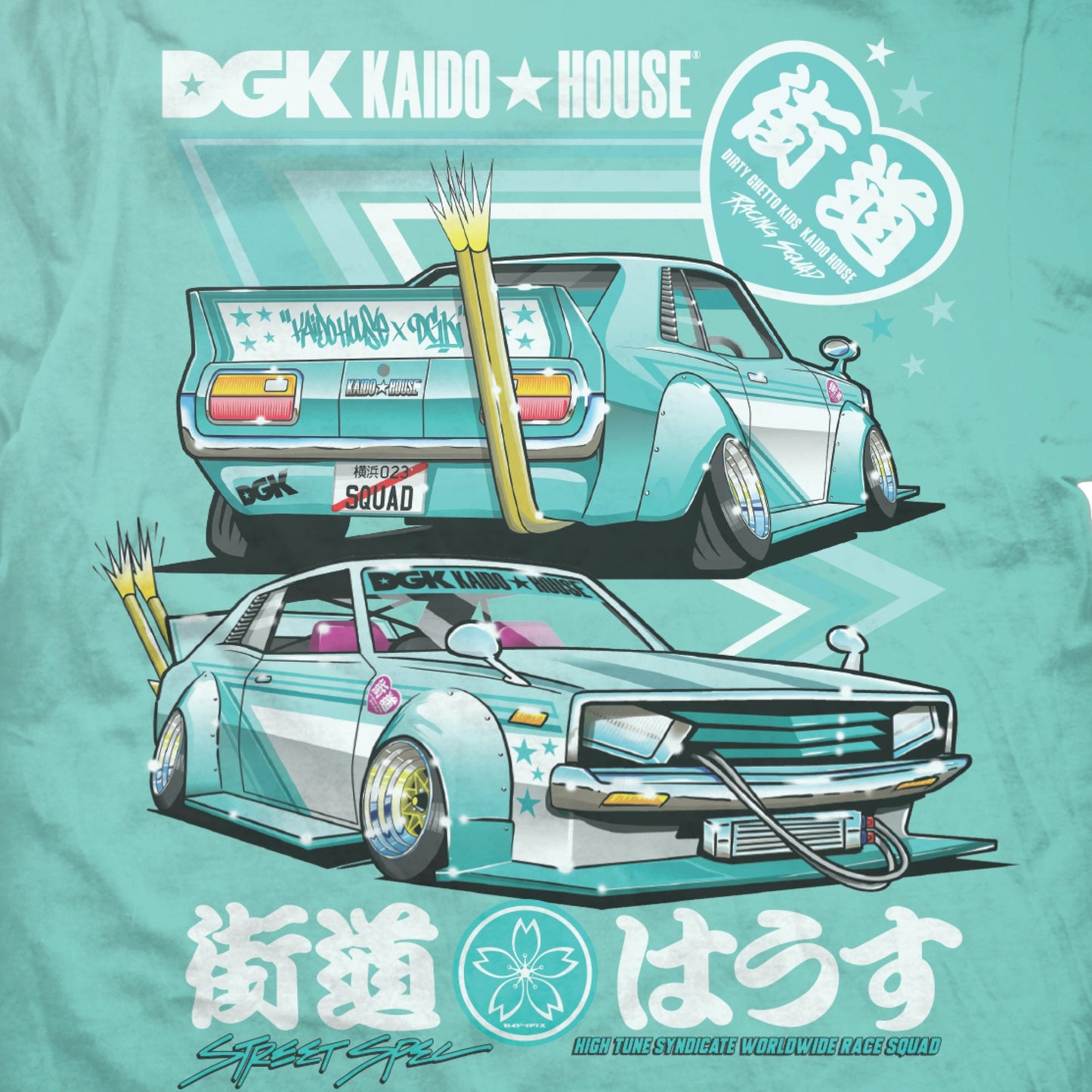 DGK x Kaido House Zokusha T-Shirt - Celadon