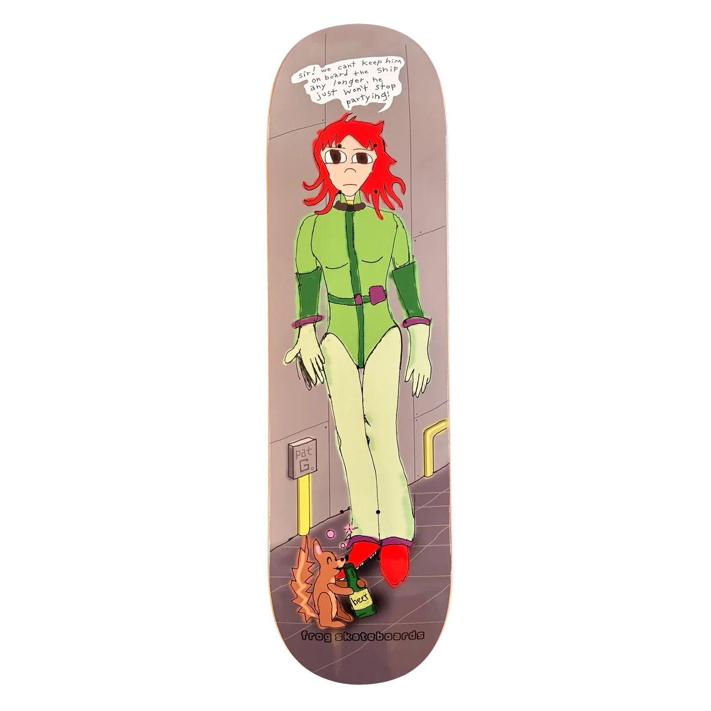 Frog Party Squirrel Pat G 8.5" Skateboard Deck