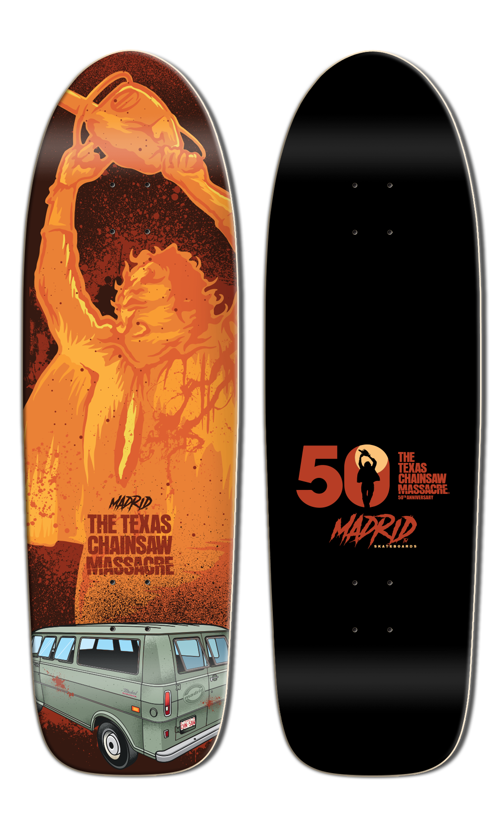 MADRID x TEXAS CHAINSAW MASSACRE SUNBURN POOL TURBO SHAPE 9.8" SKATEBOARD DECK