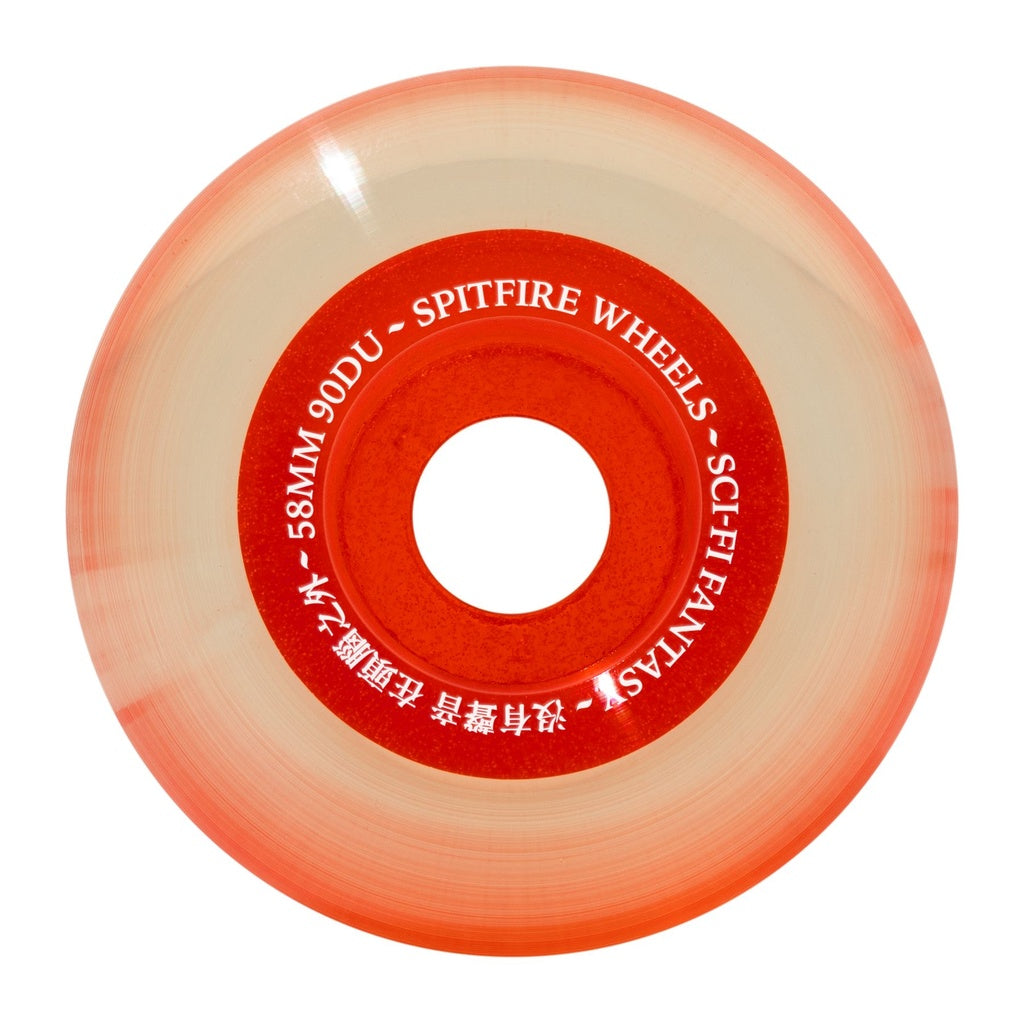 SPITFIRE SCI-FI FANTASY SAPPHIRES ORANGE 58MM 90A SKATEBOARD WHEELS