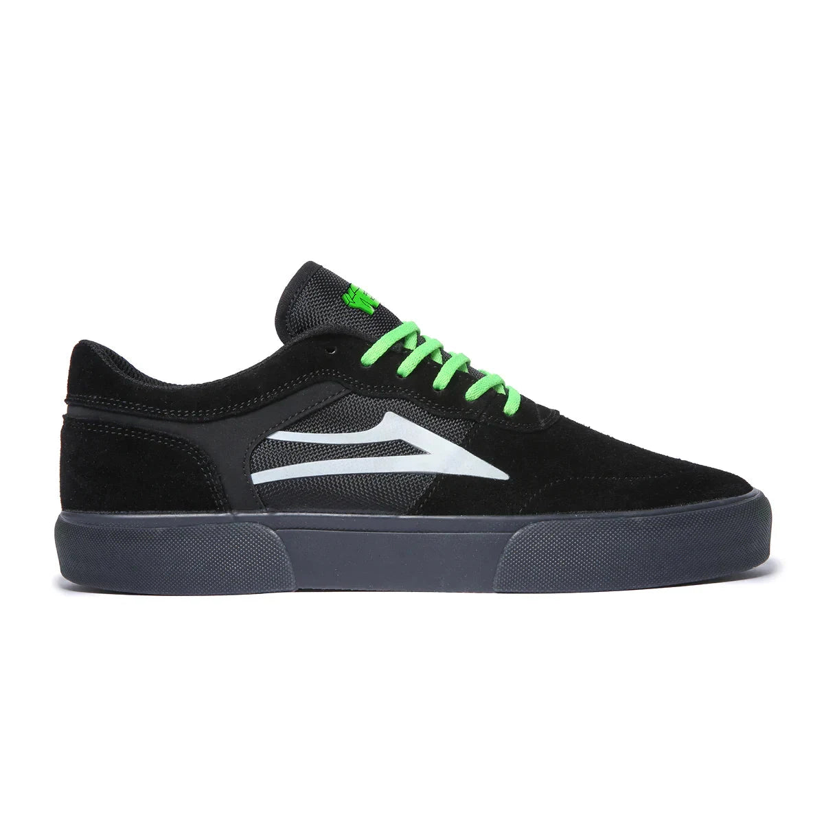 Lakai Shoes Staple SMU - Black/UV Green Suede