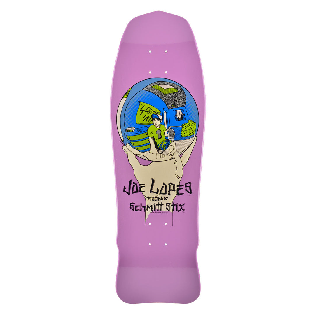Schmitt Stix Joe Lopes Crystal Ball 10" Modern Concave Skateboard Deck - Bow Shock Marketplace