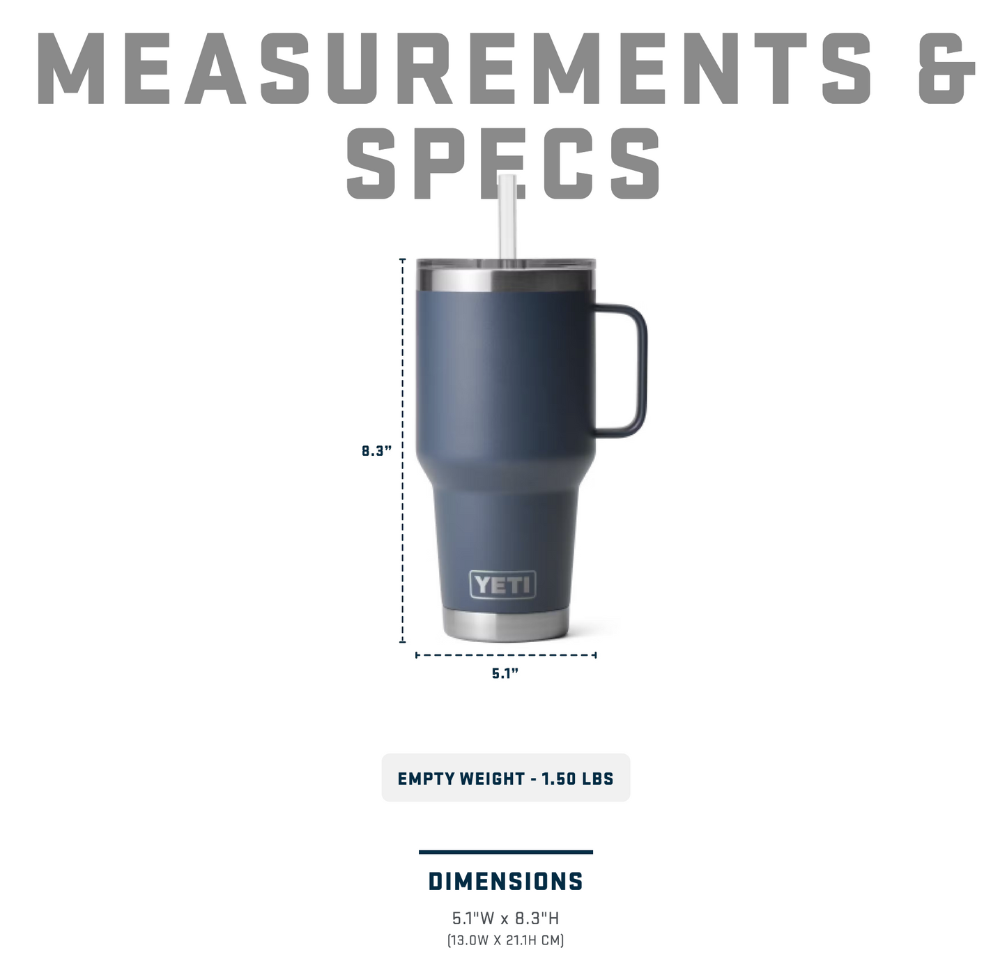 Yeti Rambler 35 oz Straw Mug Moon Dust