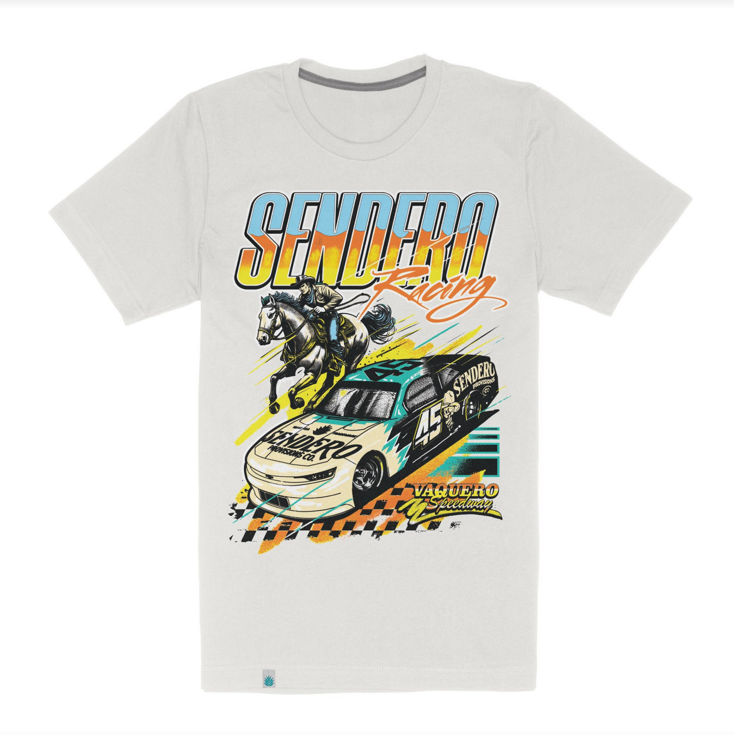 Sendero X Brad Perez Sendero Racing Vintage White S/s Shirt
