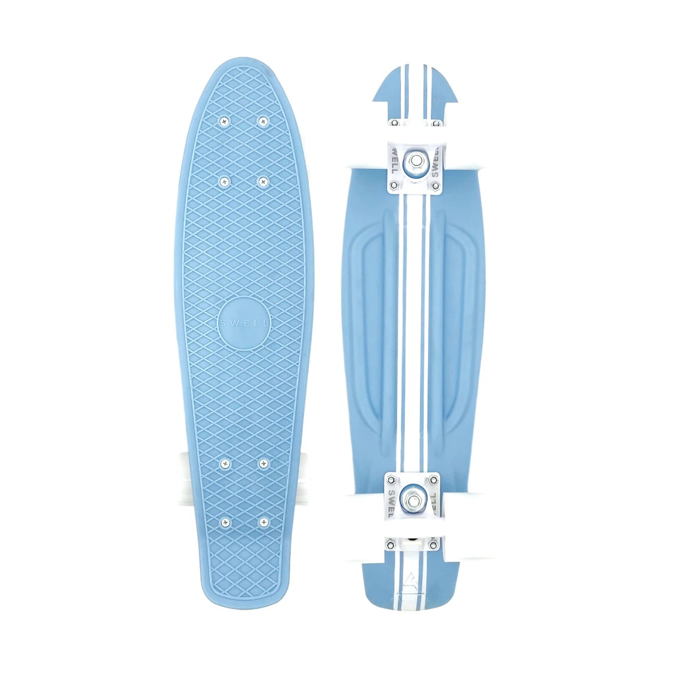 Swell Surfrider Stringer Cruiser Complete 28″ - Light Blue/White