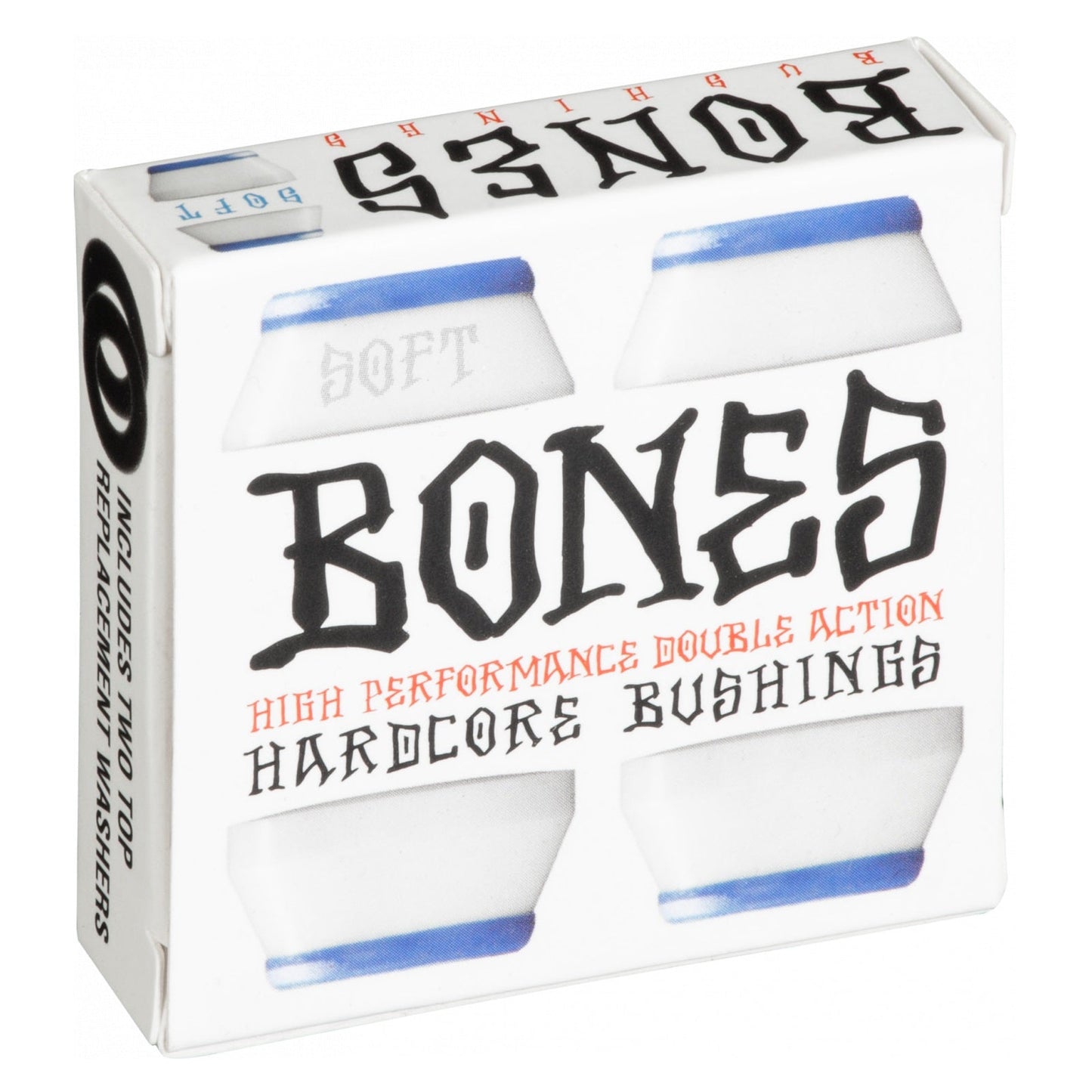 Bones Hardcore Soft Bushings 81a - Blue/White (Set of 4) - Bow Shock Marketplace