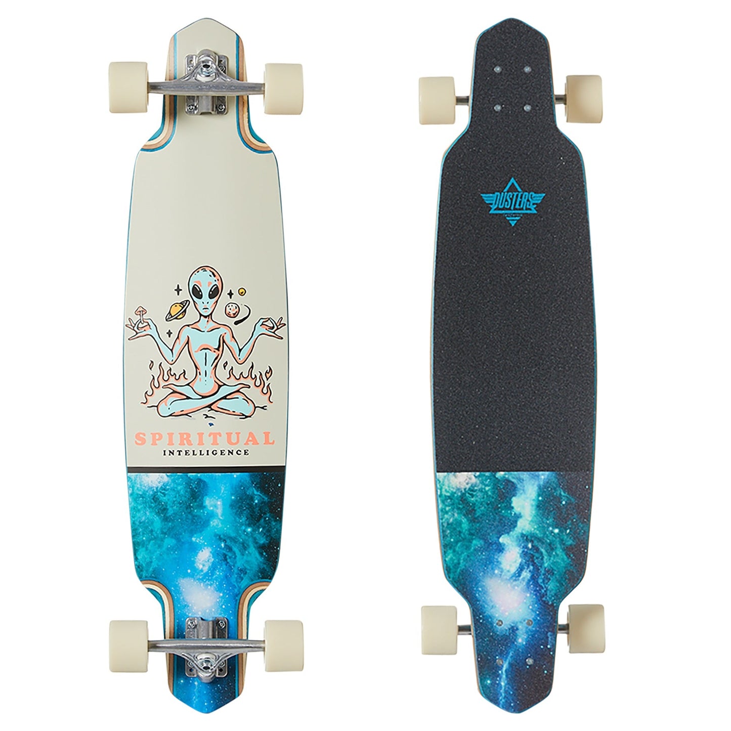 Dusters Zen Complete Longboard - 38″ Teal - Bow Shock Marketplace