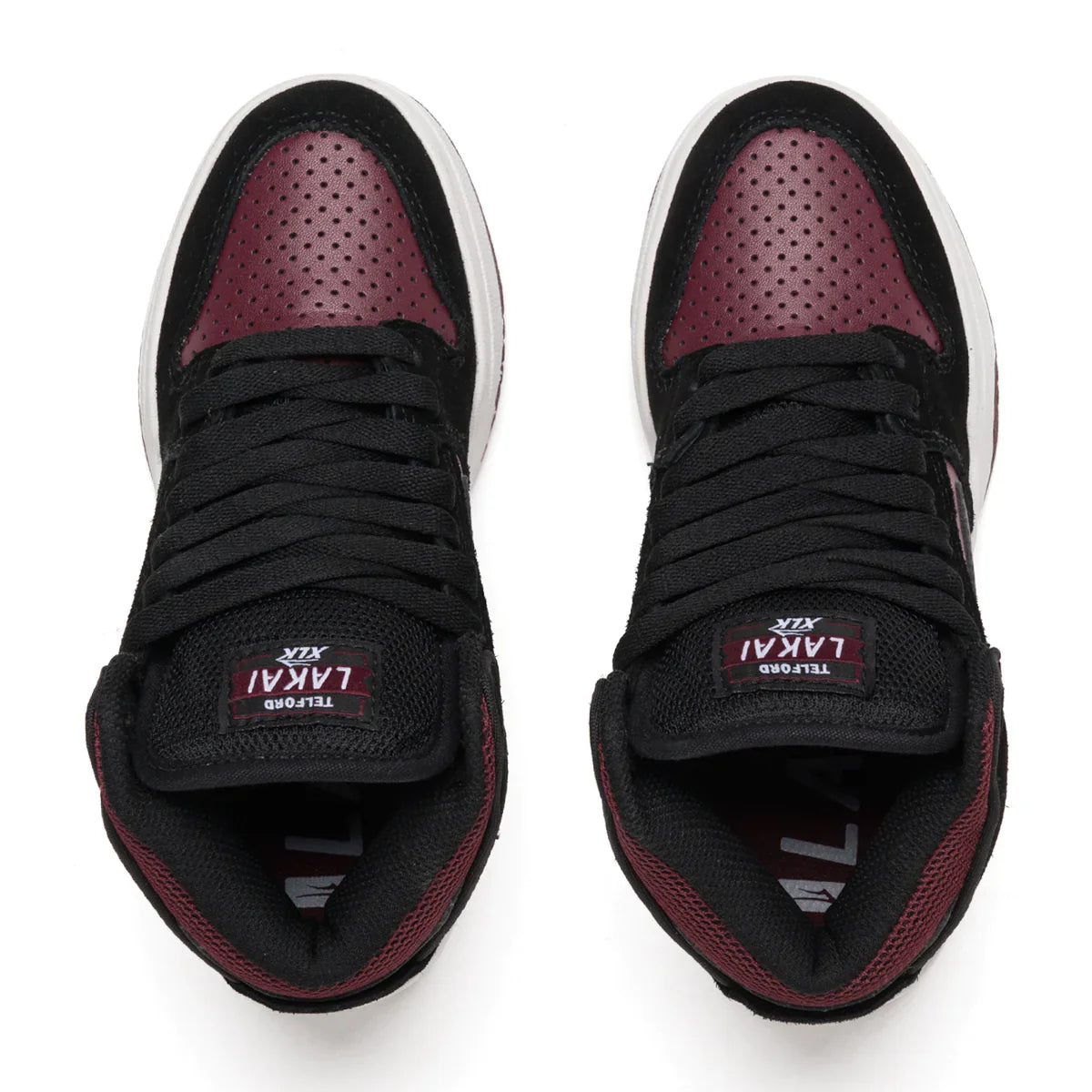 Lakai Shoes Telford Kids - Black/Burgundy Suede - Bow Shock Marketplace