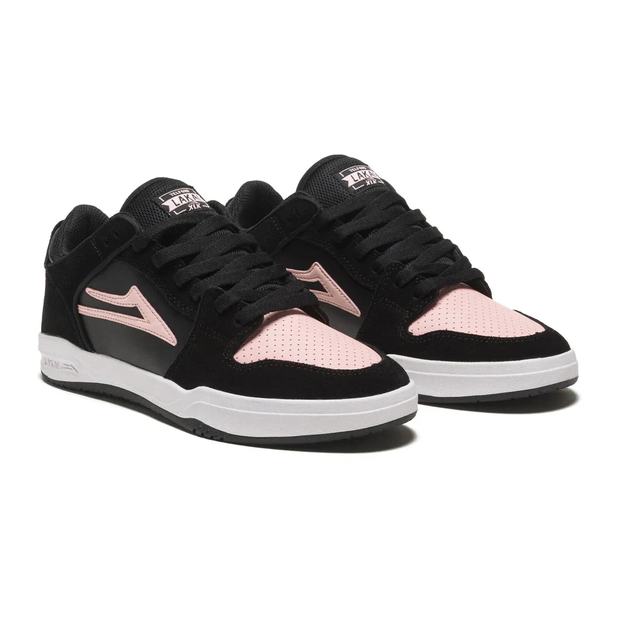 Lakai Shoes Telford Low - Black/Pink Suede - Bow Shock Marketplace