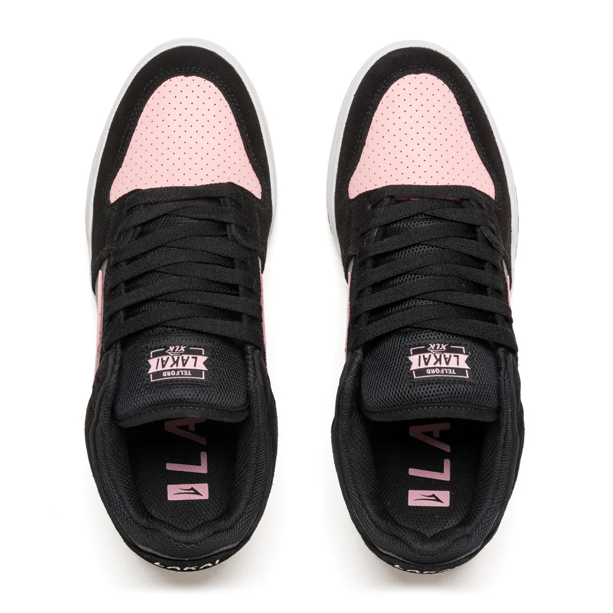 Lakai Shoes Telford Low - Black/Pink Suede - Bow Shock Marketplace