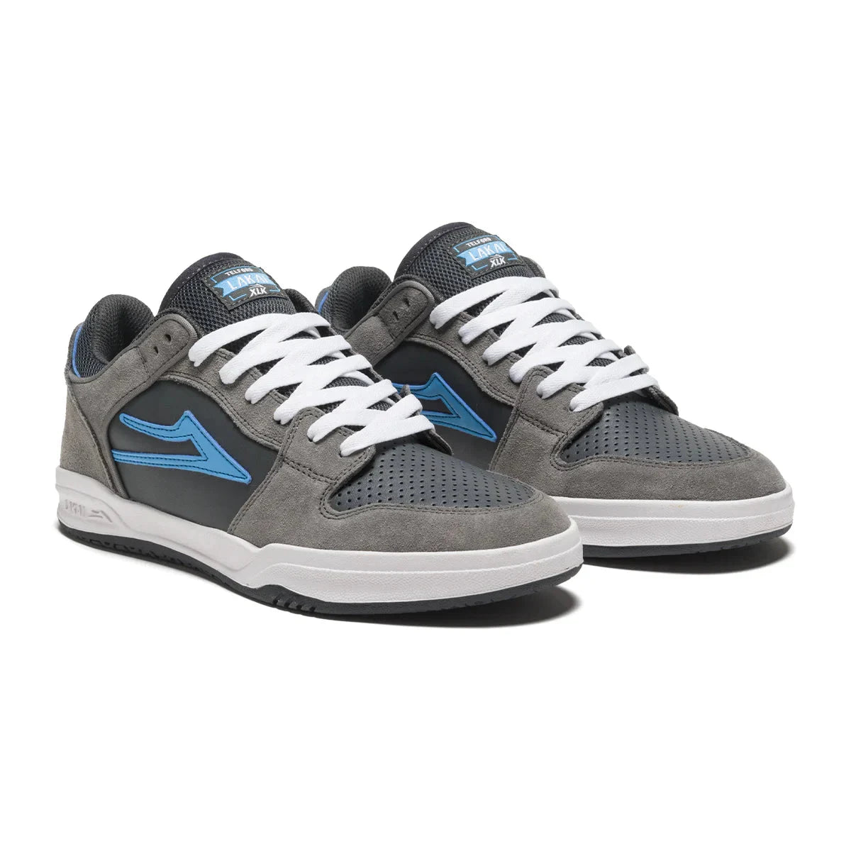 Lakai Shoes Telford Low - Grey/Cyan Suede - Bow Shock Marketplace
