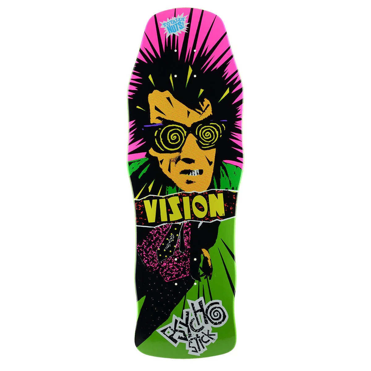 Vision Original Psycho Stick Skateboard Deck - 10″ Lime - Bow Shock Marketplace