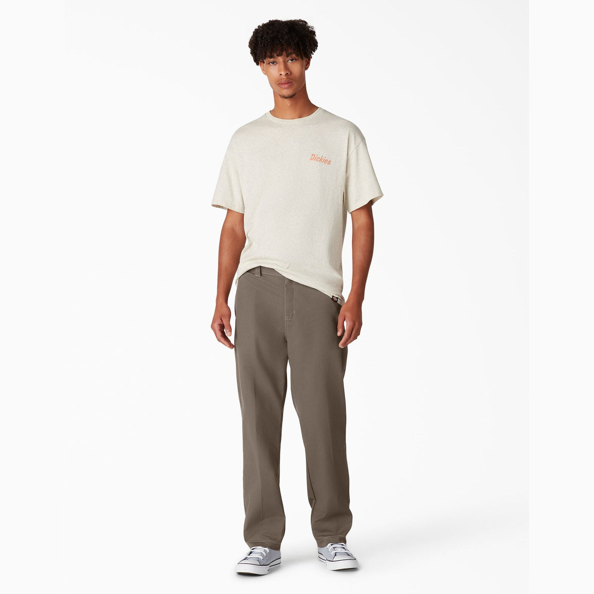 Dickies Skateboarding Slim Straight Pants - Mushroom Contrast Topstitch (TSM)