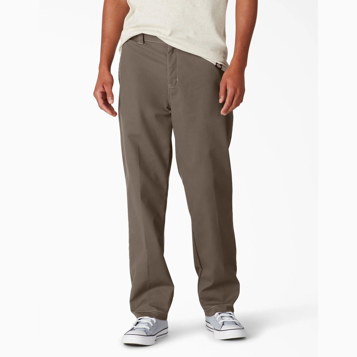 Dickies Skateboarding Slim Straight Pants - Mushroom Contrast Topstitch (TSM)