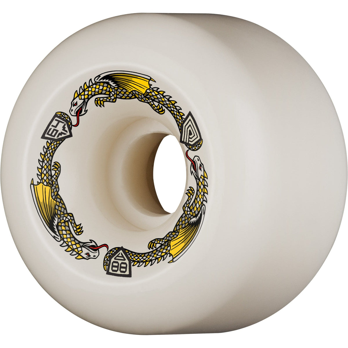 Powell Peralta Dragon Formula Wheels 64x40mm 88A - White (Set of 4)