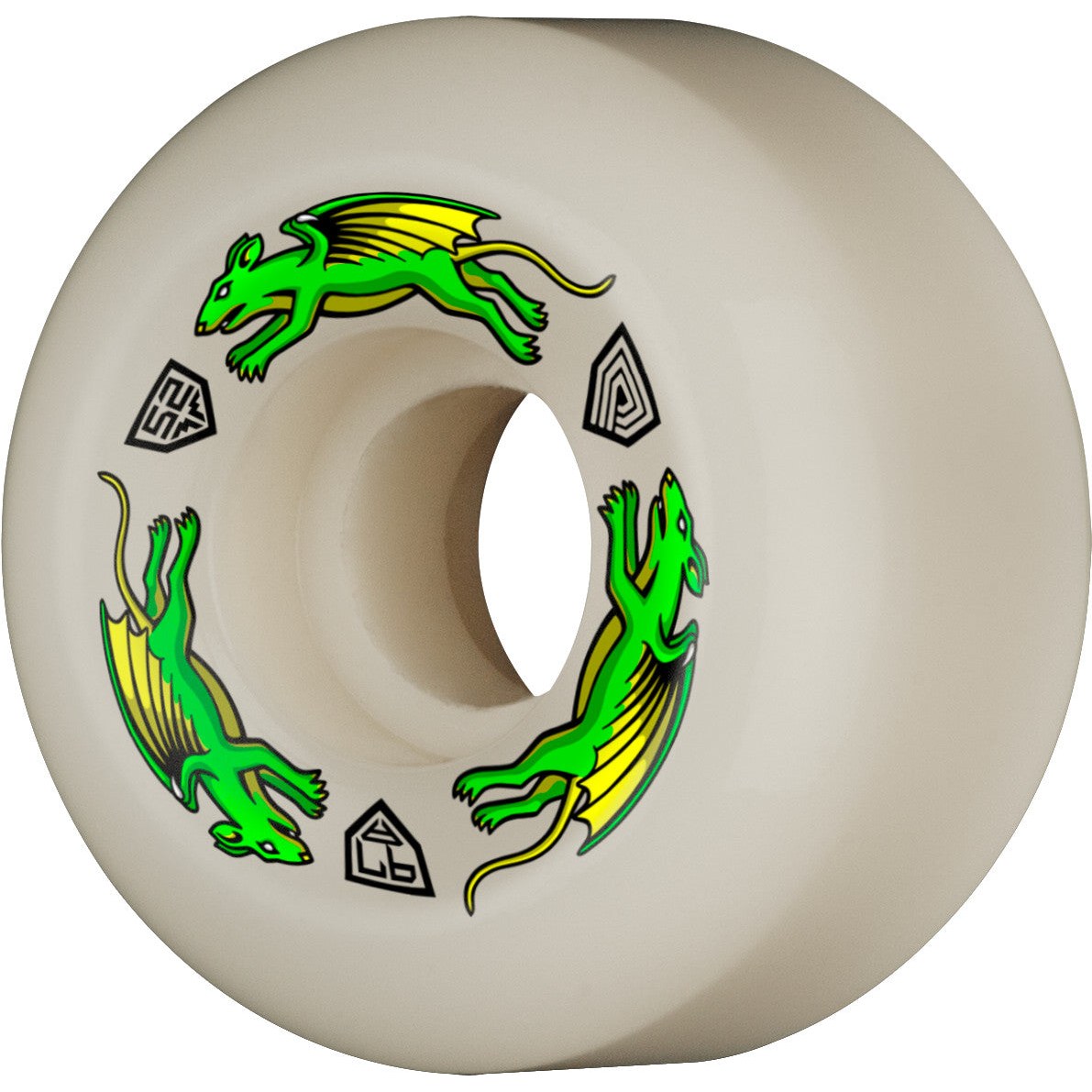 Powell Peralta Dragon Formula Nano Rats Wheels 52x30mm 97A - Off White (Set of 4)
