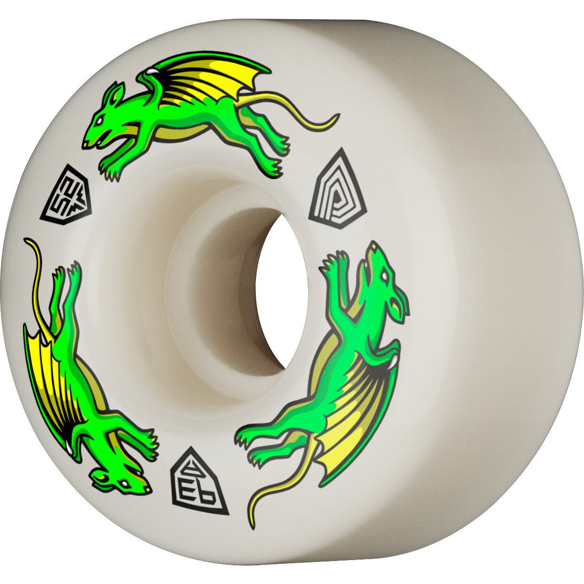 Powell Peralta Dragon Formula Nano Rats Wheels 52x34mm 93A - Off White (Set of 4) - Bow Shock Marketplace