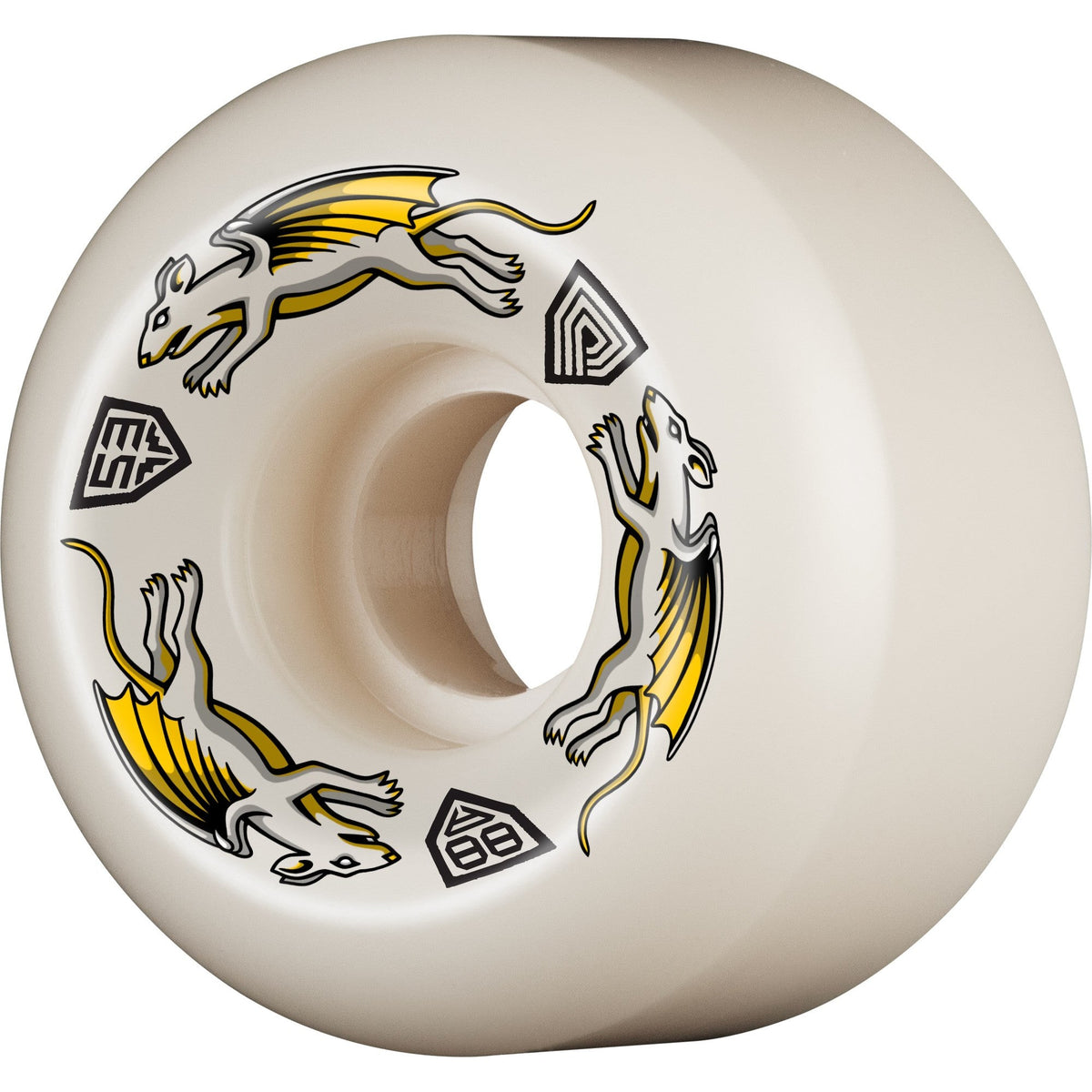 Powell Peralta Dragon Formula Nano Rats Wheels 53x33mm 88A - Off White (Set of 4)