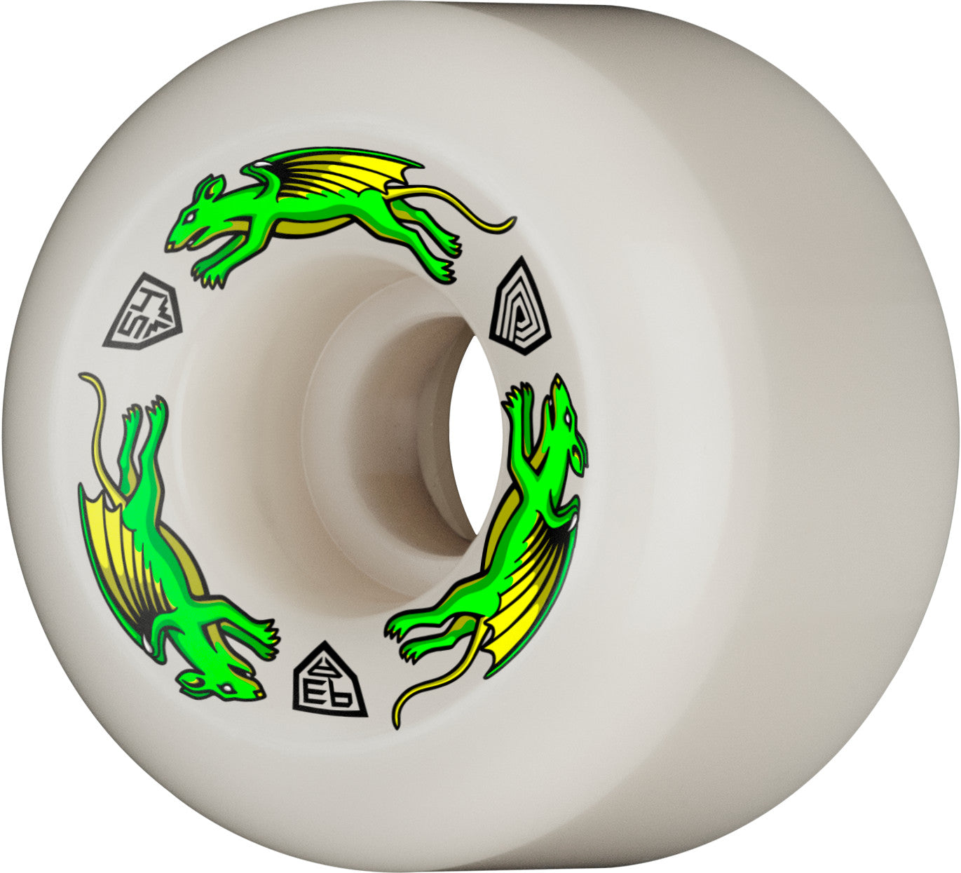 Powell Peralta Dragon Formula Nano Rats Wheels 54x39mm 93A - Off White (Set of 4)