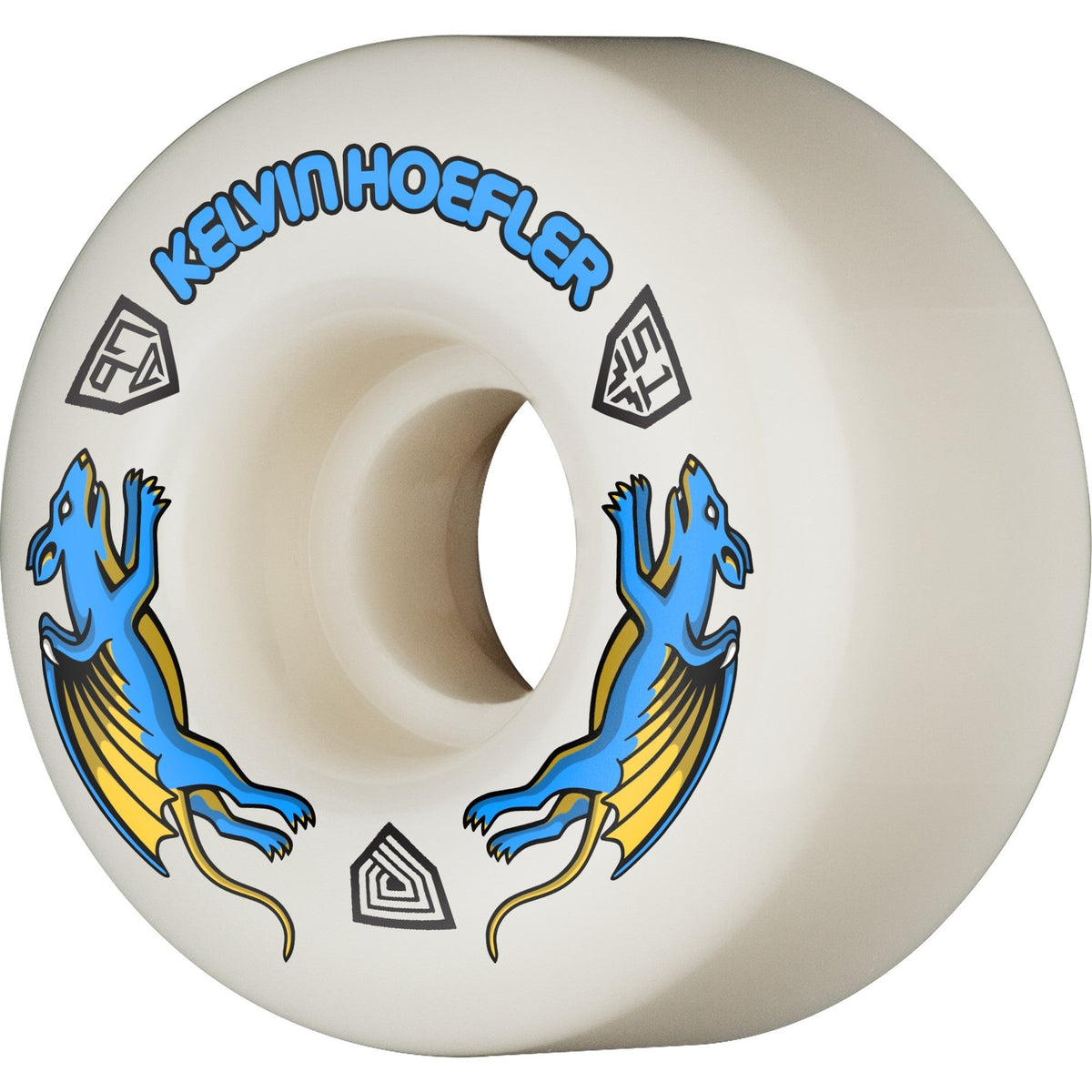 Powell Peralta Dragon Formula Nano Rat Kelvin Hoefler Model Wheels 51x31mm 97A - Off White (Set of 4)
