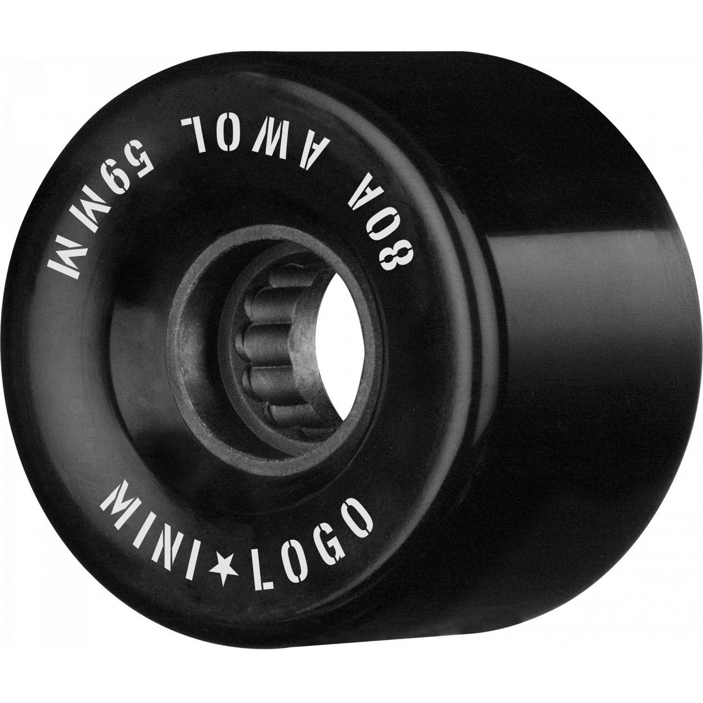 Mini Logo AWOL Wheels ATF 59mm 80a - Black (Set of 4) - Bow Shock Marketplace