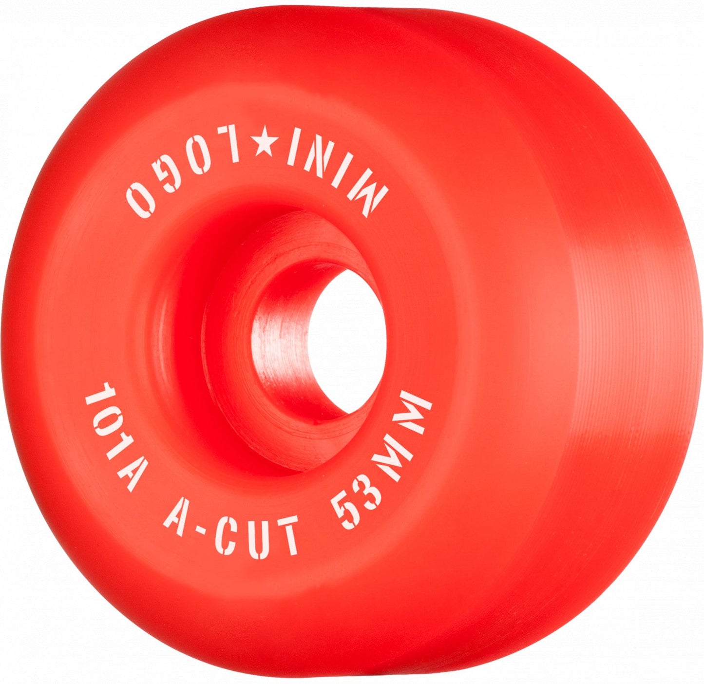 Mini Logo Wheels A-Cut "2" 53mm 101a - Red (Set of 4) - Bow Shock Marketplace