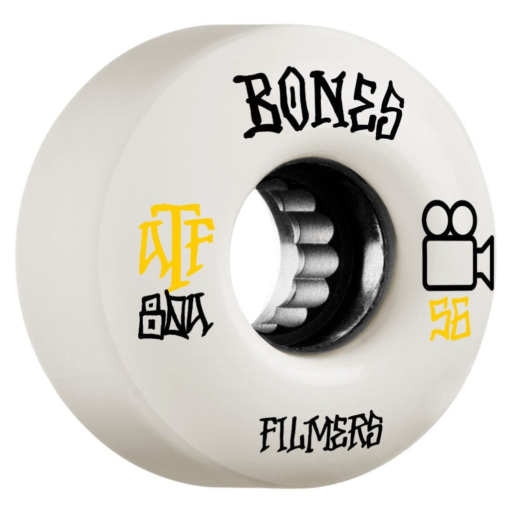 Bones ATF Filmers 56mm 80a Wheels - White (Set of 4) - Bow Shock Marketplace