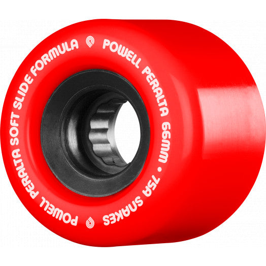 Powell Peralta Wheels Snakes 66mm 75a - Red (Set of 4) - Bow Shock Marketplace
