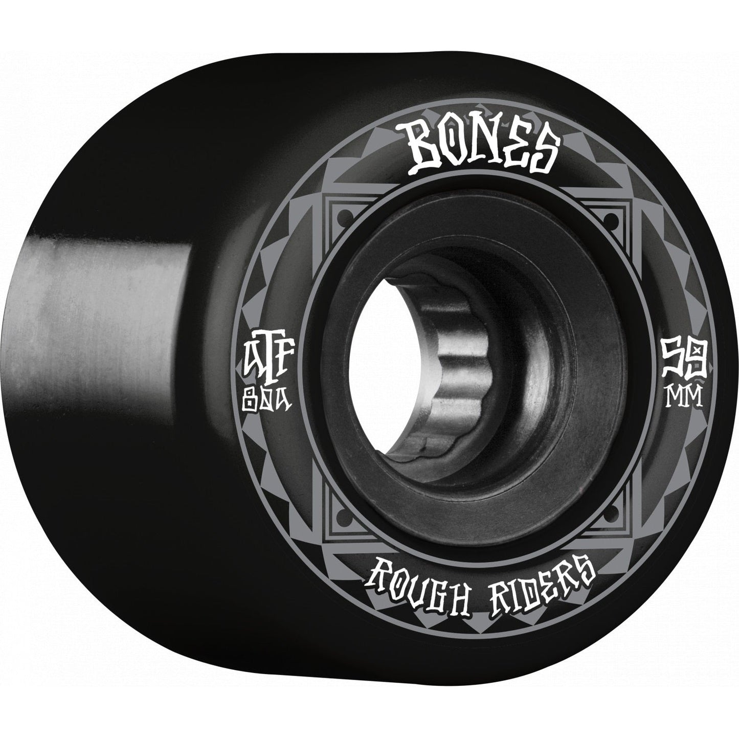 Bones ATF Rough Rider Runners 59mm 80a Wheels - Black (Set of 4) - Bow Shock Marketplace