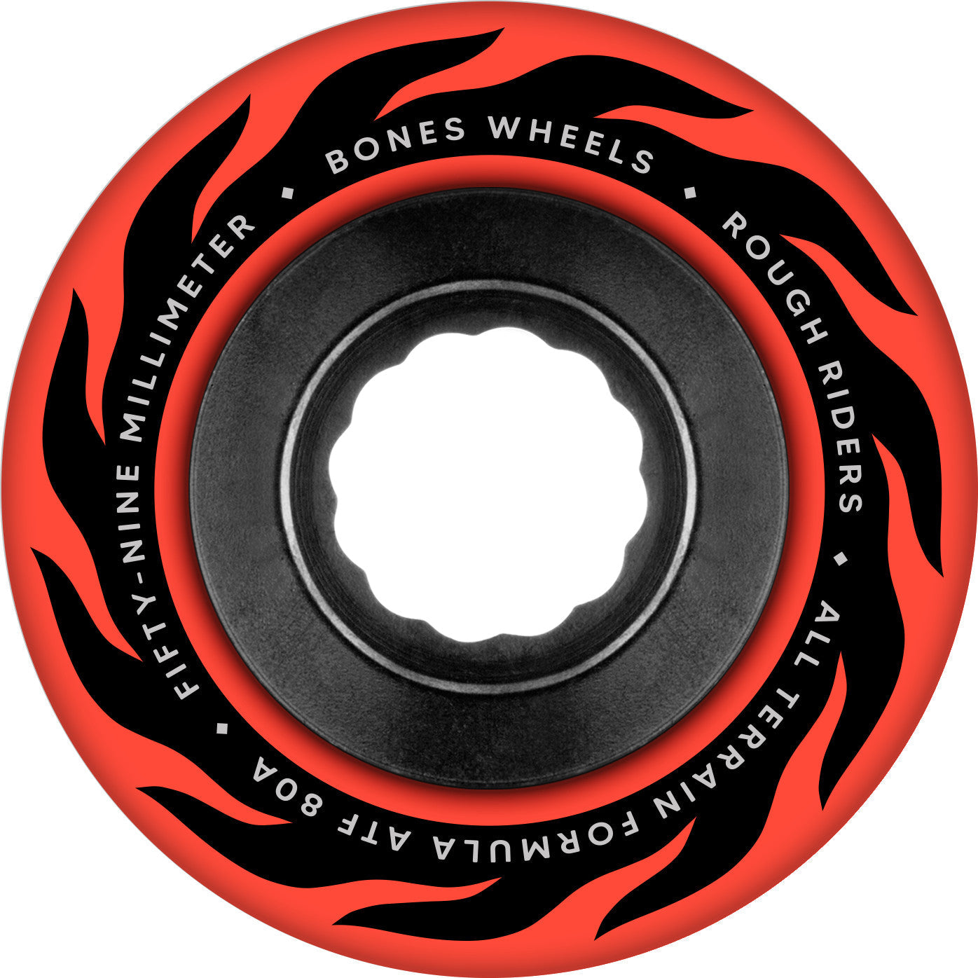 Bones ATF Rough Rider Eternal Flame 59mm 80a Wheels - Red (Set of 4) - Bow Shock Marketplace