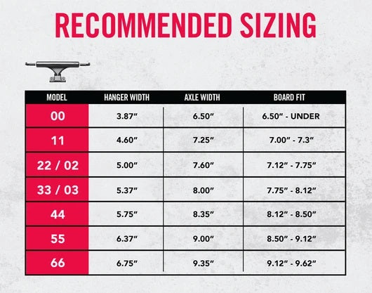 Ace Trucks 55 Classic High 6.375" - Polished/Red (Set of 2)