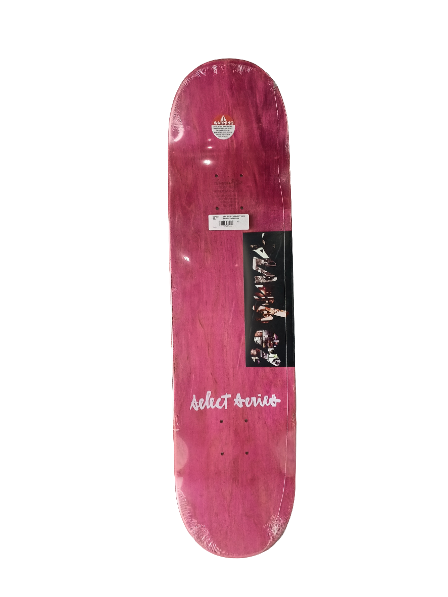 Chocolate Jerry Hsu Pink Woodgrain Red White Size 8.125" Vintage NOS Deck