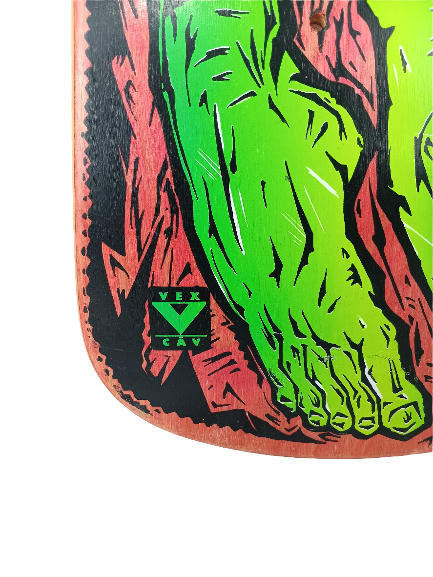 Vision Sports Lee Ralph Pro Model Contortionist Red Green Black Size 10.0 Original NOS Skateboard Deck