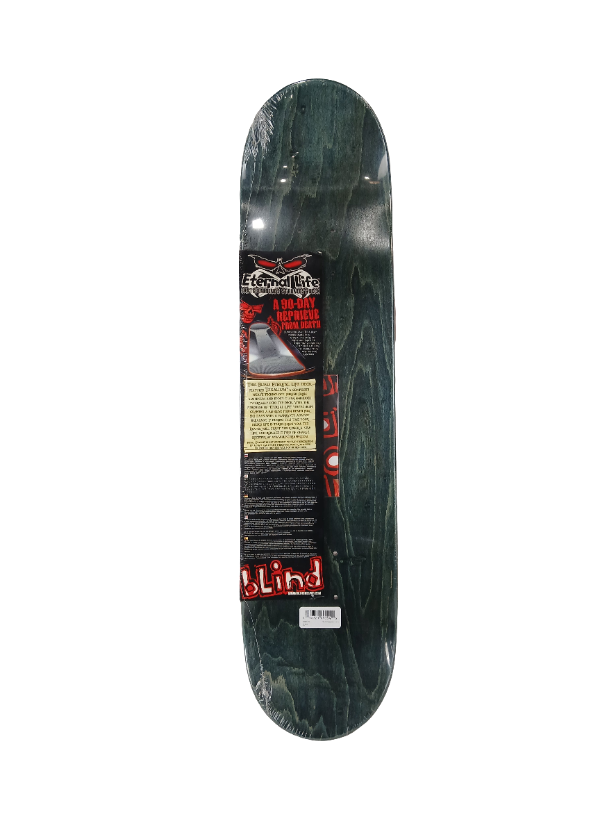 Blind Reaper Defender Black Red Yellow Eternal Life Size 7.7" Vintage NOS Deck