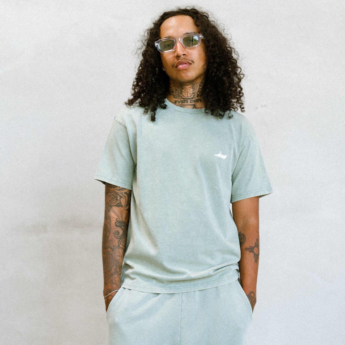 Castanza Short Sleeve Tee (Sage Vintage Wash)